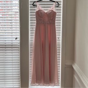 Azazie Amy Bridesmaid Dress in Blushing Pink. Custom size (between 2-4)